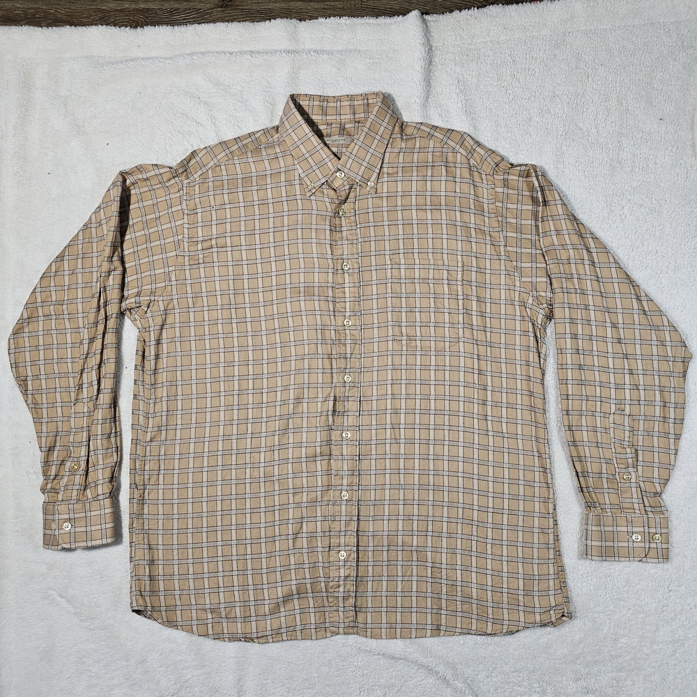 Burberry Beige Plaid Casual Shirt